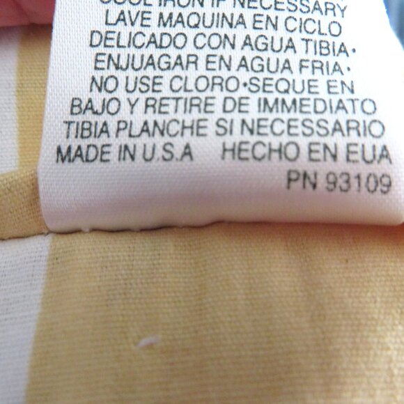 Vintage Croscill Princess Blouson Valance Yellow Floral Stripe 18" x 88" Cottage - Picture 6 of 8